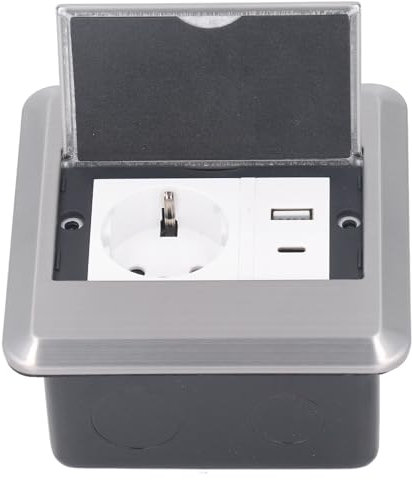 Outlet Pavimento Ad Incasso, Acciaio Inossidabile, Ritardante di del PC, Porta USB di Tipo C 16A, Porta di Tenuta Eccellente, Centro Commerciale, Decorazione per la Casa,