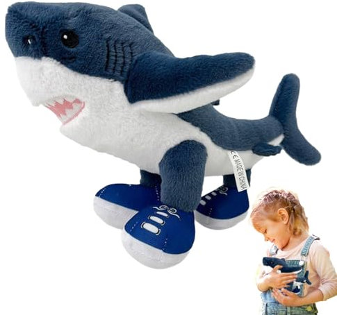 Efymosce Tung Tung Tung Sahur Plush, Italian Brainrot Plüschtier, Tralalero Tralala Kuscheltier, Tralalero Tralala Plushie, Soft Stuffed Animal Plush Toy, Lustiges Geschenk für Kinder & Erwachsene (B)