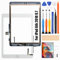Écran Tactile pour iPad 6TH 2018 9.7 Digitizer Écran pour iPad 6 6th Remplacement A1893 A1954 avec Kit de Réparation (avec Home Bouton, Pas LCD, Blanc)
