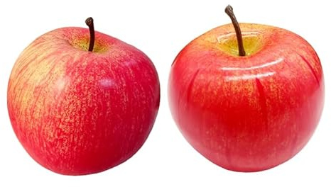 Ciieeo Künstliche Äpfel Deko 2 Stück Realistische Apfeldekoration Fruchtimitat Für Foto-Requisiten Heimdekoration Obstauslage Im Restaurant Schule Wohnzimmer Kindergarten Hotel