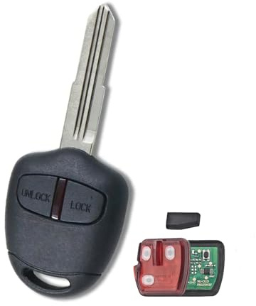 433mhz 2 Buttons For Mitsubishi Key Fob Remote Fob for Mitsubishi L200 Montero Pajero Shogun Triton Lancer Outlander Key with 46chip MIT11 Blade Fit for Car Owner Replace or Add Spare Key