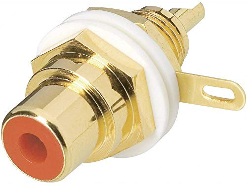 Cinch/RCA weiblicher Sockel, vertikal, BKL Electronic 0101143-C, Anzahl der Pole (num): 2 schwarz, 1 Stück