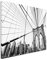 Paul Sinus Art 50x70cm Wandbild Fotoleinwand Bild in Schwarz Weiss Auf der Brooklyn Bridge New York City