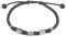 Bracelet cheville femme en cuir tressé noir, ajustable, avec des décorations en forme de perles en alliage
