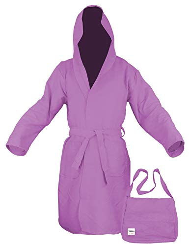 Tex family - Accappatoio Microfibra PODDY | Assorbente 5 Volte Più Cotone | Leggero e di Rapida Asciugatura | Ideale per Sport e Viaggio, Lilla, M, Medium, Microfibra