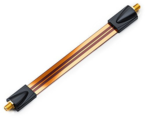 deleyCON 1x Passacavo per Finestra Cavo SAT 11 cm Flessibile Lunghezza 20 cm Accoppiamento Finestre e Porte Pastiglie Adesive Estremamente Piatte - Rame