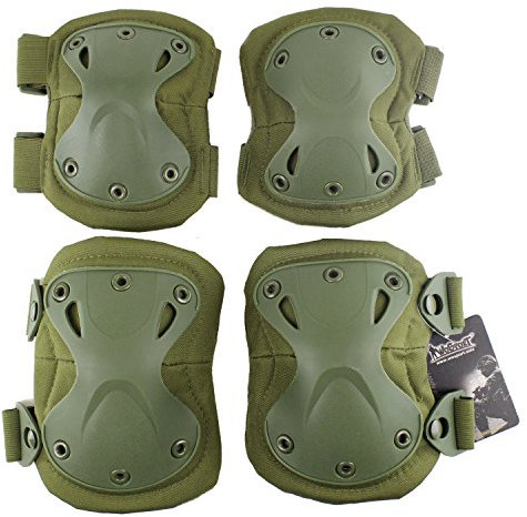 Set King Kong tattico, sportivo, protettivo, per esterni, multicolore, con ginocchiere e gomitiere di sicurezza, per caccia softair militare