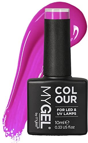 Mylee Gel Nail Polish 10ml [Keep Your Fuchsia On] UV/LED Soak-Off Nail Art Manicure Pedicure for Professional, Salon & Home Use [Purple Range] - Long Lasting & Easy to Apply