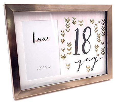 Luxe 18th Birthday Photo Frame Gift Rose Gold Finish