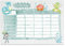 Papierdrachen - Stundenplan DIN A4 Block - Motiv Ritter und Drachen - beschreibbar Schule oder Uni - Terminkalender und Wochenplan für Kinder
