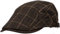 Wilhelm Sell® Klassische Flatcap im traditionellen Look - Schiebermütze mit Schnalle (01 Stück - Braun/Schwarz Kariert)