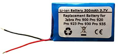 300mAh 3,7V Ersatzbatterie für Jabra Pro 900, Pro 920, Pro 923, Pro 930, Pro 935