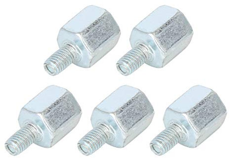 F FIERCE CYCLE 5 Stücke 10mm RH auf 6mm RH Rückspiegel Adapter Silber für Motorrad Fahrrad