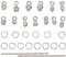 Minkissy 2 Sets Nail Piercing Tool Nail Piercing Charms Dangle and Nail Jewelry Rings Nail Art Tools for Tips Acrylic Gels and Decorations