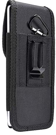 DFV mobile - Nylon Belt Holster with Metal Clip and Card Holder for Xgody X25 (2019) - Black