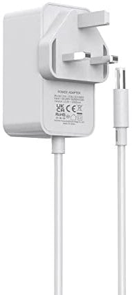 Meidom 12V 2A Power Supply Adapter, 5ft/1.5m Power Cable, Jack 5.5mm x 2.5mm, AC 110-240V UK Universal Power Adapter for Led Mirror, Cabinet Light, Audio/Video, Wireless Router etc., White