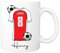 Pickhut Personalised 11oz White Football Mug for him, dads, Son Football Mug, Birthday Gift for Daddy, Football dad Gifts, dad Birthday Gift, Gift for Grandad, Gift for Son, Mens Gifts (D3)