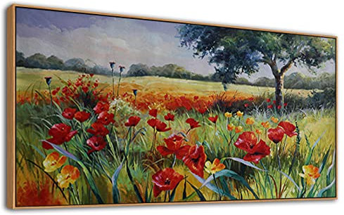 Green Tree Wandkunst, große Leinwand für Wohnzimmer und Schlafzimmer, gerahmt, 61 x 121 cm