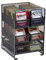 Mind Reader Network Collection, 5-Compartment Tea Organizer, 120 Tea Bag Capacity, Countertop Organizer, Metal Mesh, Black