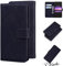 LMFULM® Case for Sony Xperia 1 J8110 J8170 J9110 J9150 (6.5 Inch) PU Leather Cover Magnetic Holster Wallet Shell Phone Protective Case Stent Function Flip Case Black