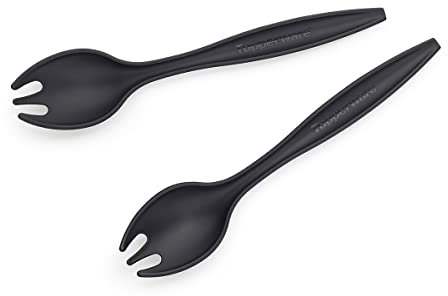 NewTupperware Salat Serviergabeln Zange 2er Set schwarz