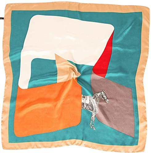 prinfantasy Schal Damen Bunt Danke Geschenke Seideschal Damen Halstücher Seidentuch Schals Halstuch Seiden schal Scarf Bandana Taschentuch Ansatz Handgelenk Kopftücher Einheitsgröße M070043