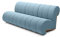 DomiMeble Sofa 3 Sitzer mit einzigartigem Design, aus hochwertigem Holz, leicht zu reinigendem Polyestergewebe, das Produkt muss Nicht zusammengebaut Werden (Catch me 19)