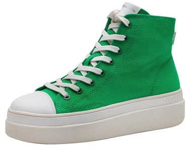 Tamaris Damen Sneaker High Canvas Vegan; Green/grün; 39