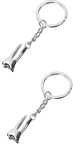 GALPADA 2 Pièces Porte-clés Grosse Molaire Porte-clés Dentiste Porte-clés En Forme De Dent Porte-clés Pour Femmes Llaveros Para Hombres Brosse à Dents Homme Alliage De Zinc Unique