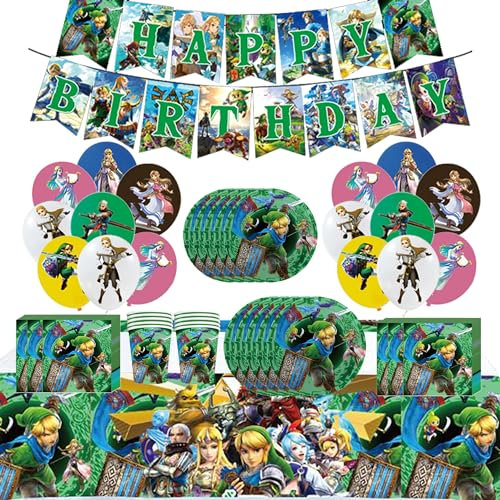 Deco Cumpleaños Legend Of Zelda Fiesta Cumpleaños Zelda Globos Fiesta Zelda Globos Deco Legend Of Zelda Pancarta Cumpleaños Zelda Cubiertos Fiesta Zelda Vajilla Cumpleaños Zelda Vajillas Fiesta
