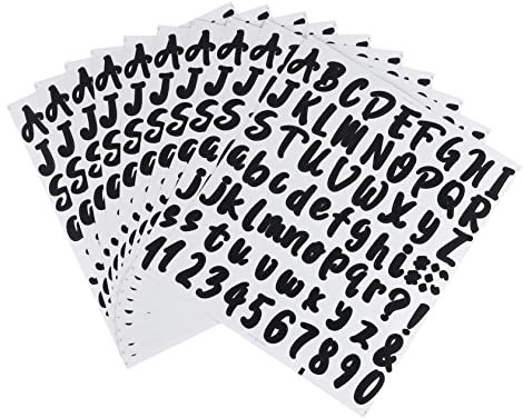 Hemobllo 10 Blätter Alphanumerisches Etikett Briefkasten Aufkleber Nach Zahlen Buchstaben Zahlen Abziehbilder Nummern Für Mailbox Autoschilder Vinyl-Mailbox-Nummern PVC Wagen Alphabet