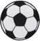 Fußball Schwarz Weiß Ball Aufnäher zum aufbügeln oder aufnähen Bügelbild Aufbügler für Kleidung gestickter Bügelpatch Applikation Sport Champion Patch Größe 7 x 7 cm