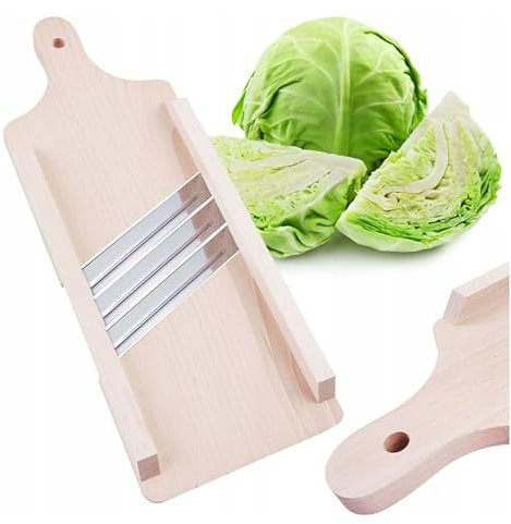 Krauthobel Sauerkrauthobel Gemüsehobel Kohlhobel Messer Holz Hobel Gurkenhobel 3 Messer 43 x 15.5cm