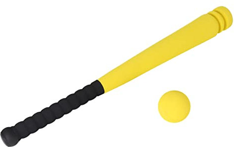 Fegtrty Schaum Baseball SchläGer mit Baseball Spielzeug Set für Kinder im Alter Von 3 Bis 5 Jahren, Gelb