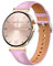 Knauermann PRO 3 Mini (2024) Gold - Gesundheitsuhr Smartwatch mit Telefoniefunktion - EKG + HRV und SOS Funktion - AMOLED Display - BT Bluetooth - Schlafapnoe - Rindslederband Rose, 14-24,rund