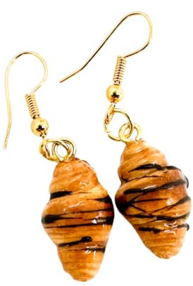 perela - polymer clay ohrringe - damen schmuck - handmade croissant - schlicht - sommer happiness - geschenk für frauen - mini essen - paris - lustiges Geschenk