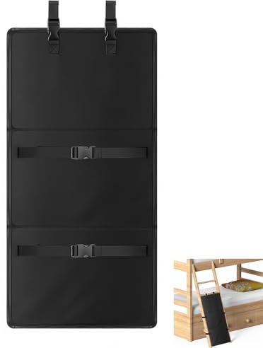 Fuerdich Hochbett Leiter Schutz, Faltbar Etagenbett Leiter Abdeckung, Mit 6 Einstellbaren Länge Sicherheitsschnallen, 600D Oxford, wasserdichte PVC, Geeignet Für Den Haushaltsgebrauch