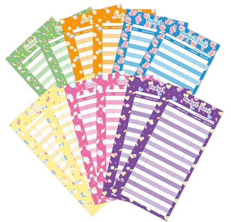 HAPINARY 24stücke Budgetplanerkarten Budgetblätter Ausgabenverfolgungsblätter Budgetblatt Budgetplanerkarte Monatlicher Abrechnungsplan Organisieren Leicht Transportieren Platzieren Überbli