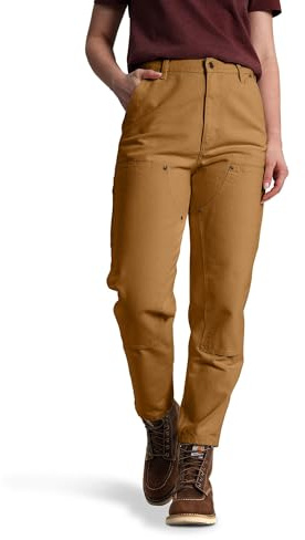 Carhartt Women's The Vintage Fit Double-Front Canvas Pant, Carhartt Brown, 8