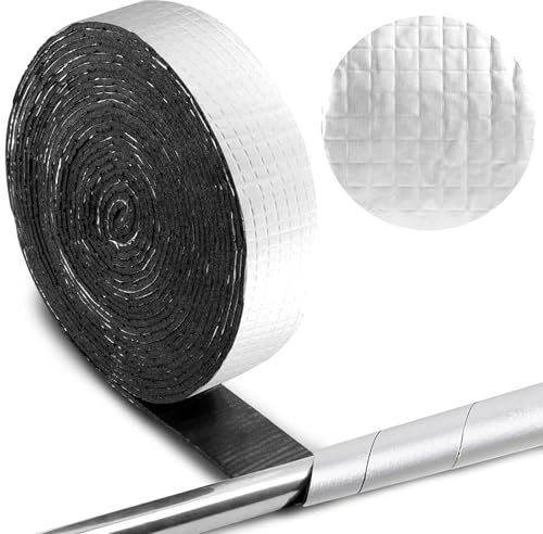 LRHELPBNR Isolierung Kanal, Isolierung Zum Wickeln, Isolierung Heizungsrohre Wickeln, Rohrumwicklung, Rohrisolierungsfolie, Isolierband Mit Schaumstoff Für Rohrschutz(5cm x 10m,5mm)