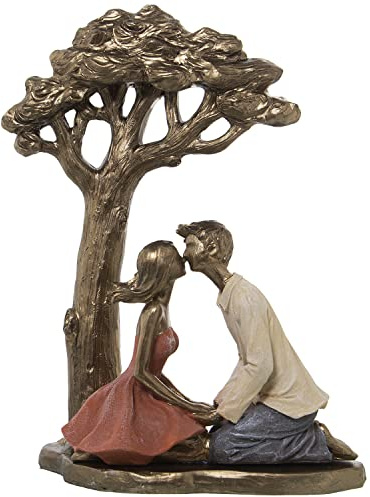 FIGURA RESINA PAREJA DEBAJO DEARBOL 26X14X33CM