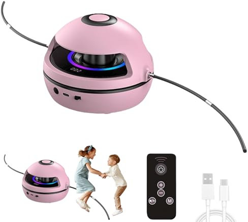 Elektrische Springseilmaschine, Intelligente Springseilmaschine mit Zähler und Fernbedienung, LED-Bildschirm, 10 Geschwindigkeitsstufen, Smart Workout Skipping Rope für Frauen Männer Kinder