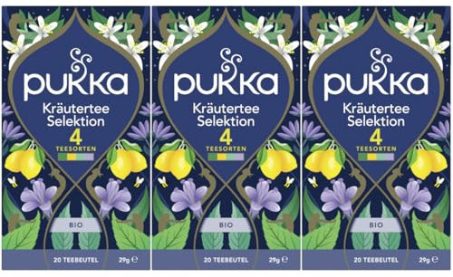 Pukka Tee, Bio-Kräutertee Kräutertee Selektion, 3er Pack, 60 Teebeutel