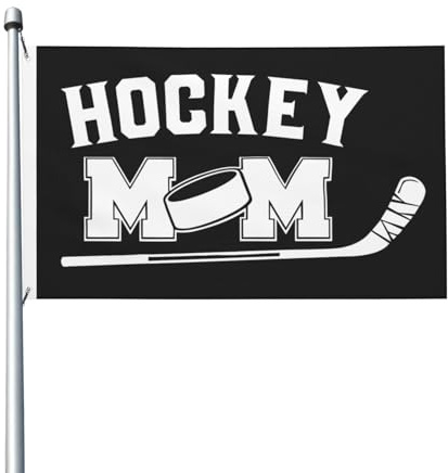 Hockey-Mom-Flagge, 90 x 152 cm, Outdoor-Dekoration, Banner, Hofflagge für Haus, Garten