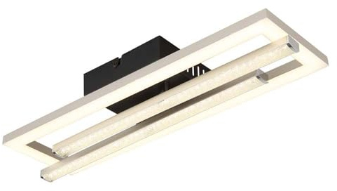Deckenleuchte Kristallleuchte Designlampe LED schwenkbar opal schwarz eckig