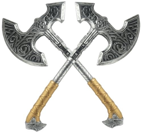 Odoukey Accessoire de Hache d'halloween 2 pièces, Hache à Main en Plastique réaliste pour déguisement d'halloween, Jeu de rôle fête Cosplay