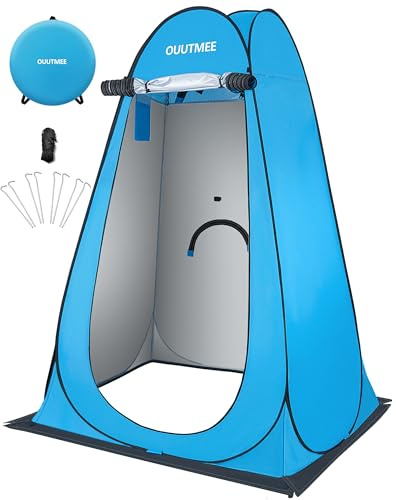 Tente de Douche Pop Up, Tentes de Camping Portable, Cabine de Douche Camping Anti-UV et Pluie, Tente de Toilette pour Randonnée en Plein Air, Plage, Pique-Nique et Pêche