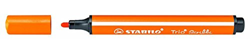 Gefederter Dreikant-Filzstift - STABILO Trio Scribbi - Einzelstift - orange