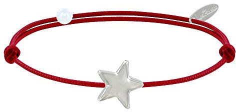 LES POULETTES BIJOUX - Bracelet Lien Etoile d'Argent 925 - Classics - Rouge