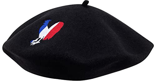 A chacun son Pays Beret Rugby Supporter - France - Taille Adulte - Noir